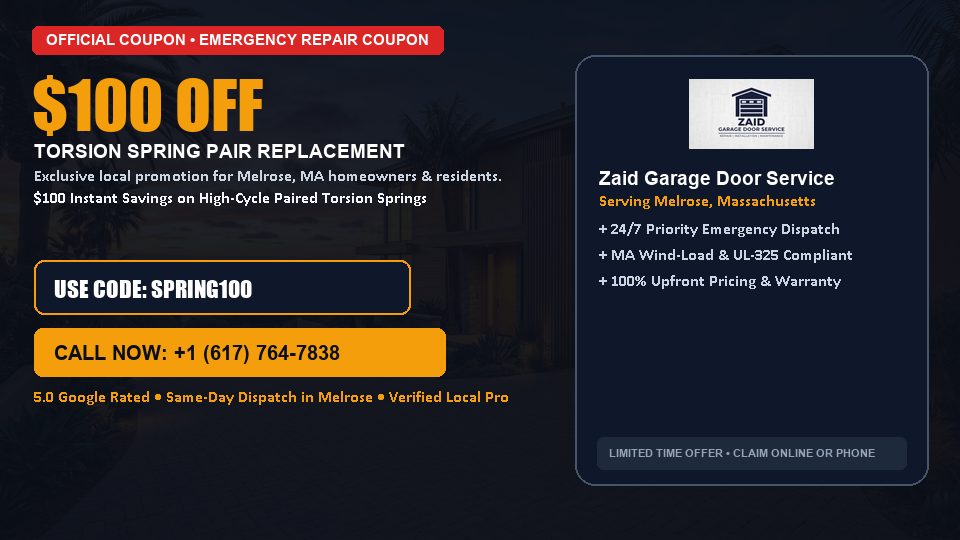 Zaid Garage Door Service $100 OFF Dual Torsion Spring Replacement