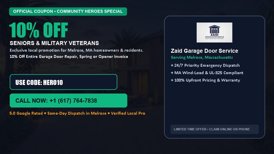 Zaid Garage Door Service 10% OFF Seniors & Military Veterans